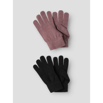 NAME IT 2-Pak Handsker Magic Glitter Black Wistful Mauve
