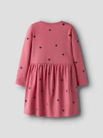 NAME IT Kjole Vivia Rapture Rose W. Dark Sapphire Hearts