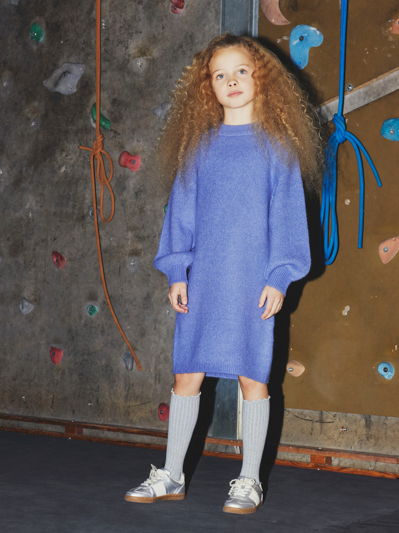 NAME IT Strik Kjole Omarian Blue Ice