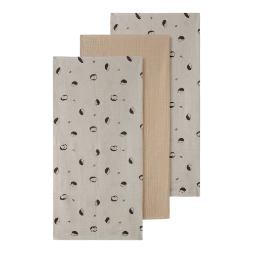 Name It Stofbleer - 3-pak - 70x70 cm - NbnOhappy - Peyote/Sesame