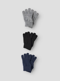 NAME IT 6-Pak Handsker Magic Black Grey Spellbound
