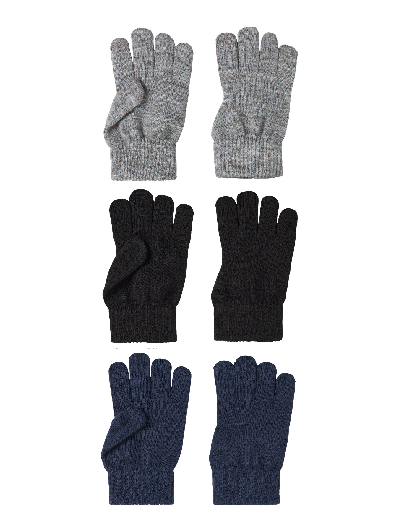 NAME IT 6-Pak Handsker Magic Black Grey Spellbound