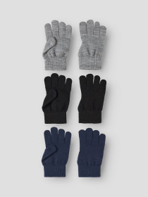 NAME IT 6-Pak Handsker Magic Black Grey Spellbound