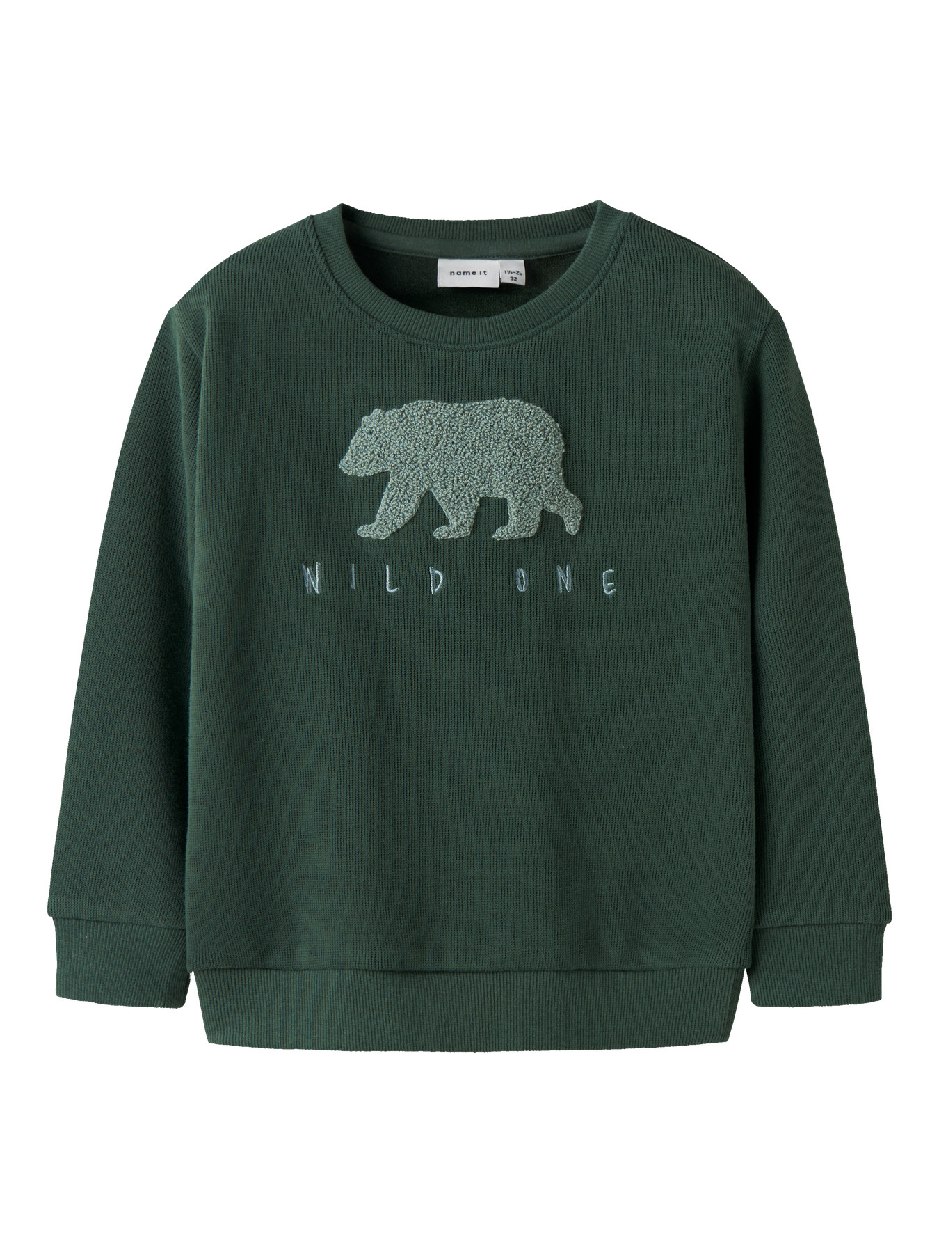 Name It Mini Sweatshirt Garden Topiary Med Bjørnebroderi - Str. 4y 104cm