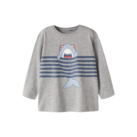 Name It Bluse - NmmVilasse - Grey Melange/Shark
