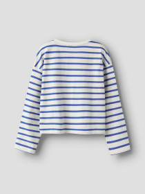 NAME IT Kort Bluse Vita Cloud Dancer Amparo Blue Stripe