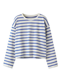 NAME IT Kort Bluse Vita Cloud Dancer Amparo Blue Stripe