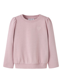 NAME IT Sweatshirt Vima Burnished Lilac Heart Embroidery