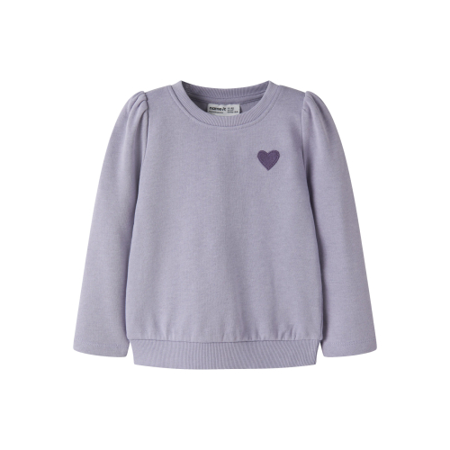 Name It Sweatshirt - NmfVima - Heirloom Lilac/Heart Embroidery