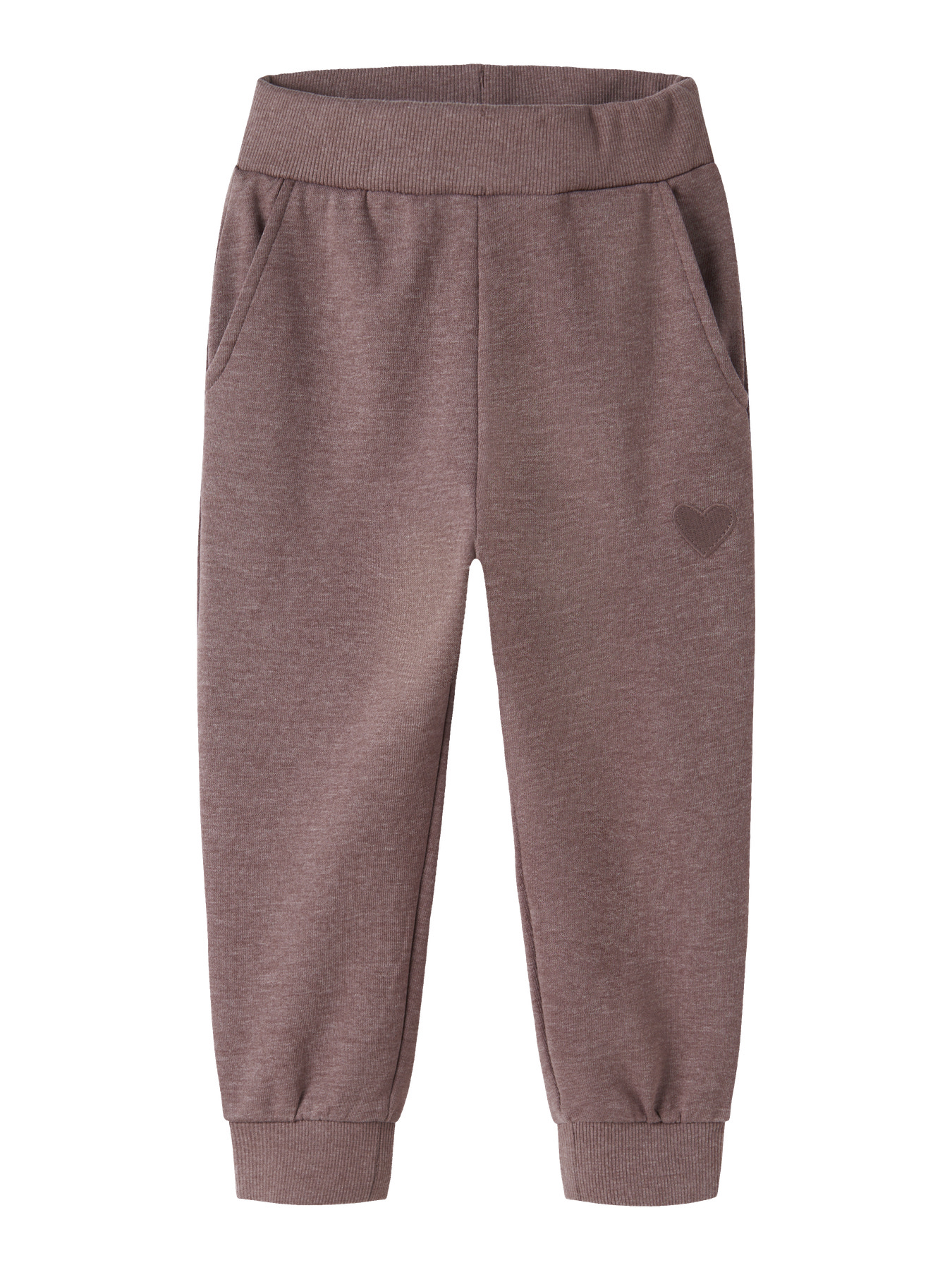 NAME IT Sweatpants Vima Peppercorn Heart Embroidery