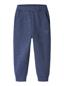 NAME IT Sweatpants Vima Blueprint Heart Embroidery