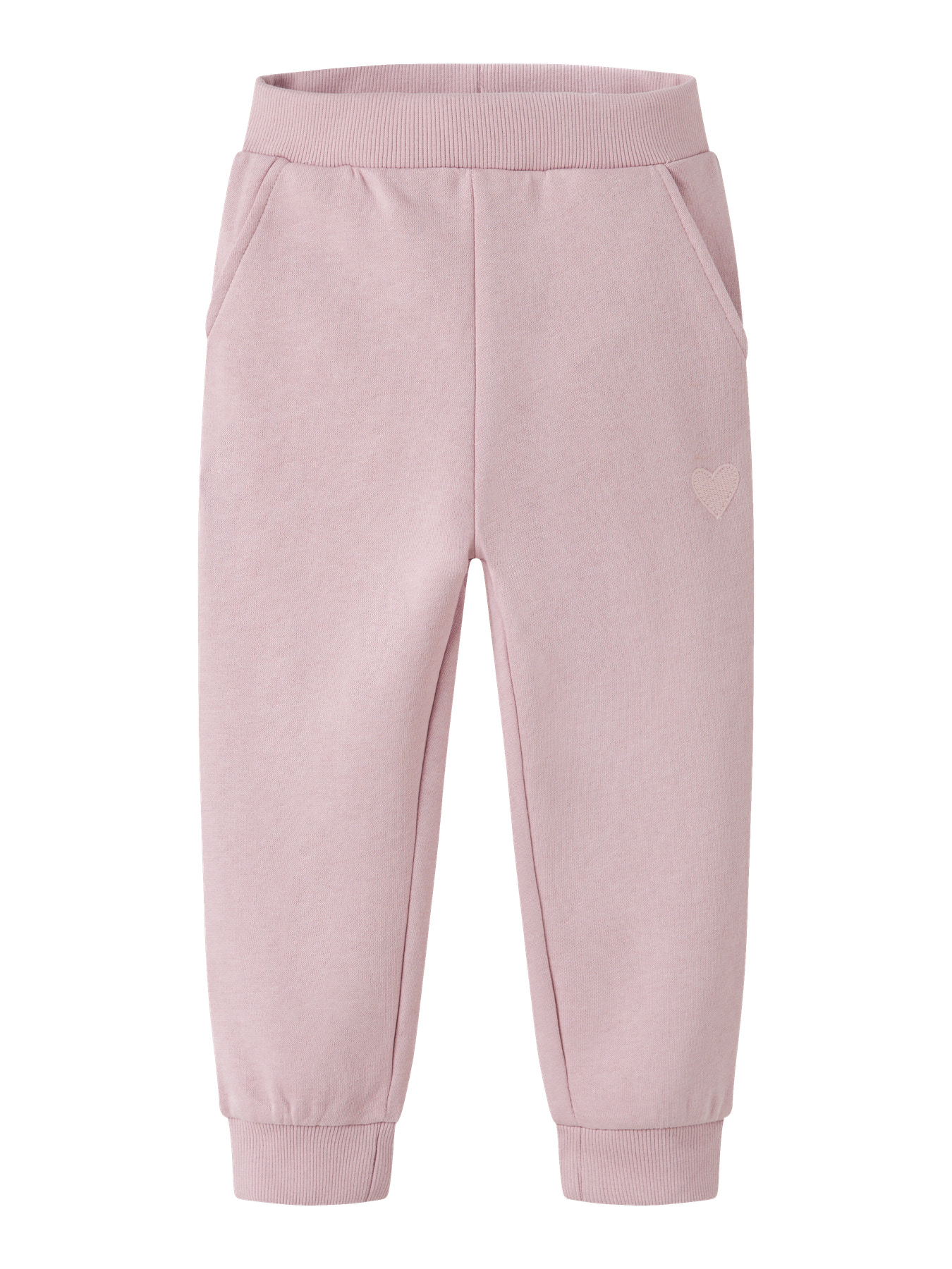 NAME IT Sweatpants Vima Burnished Lilac Heart Embroidery