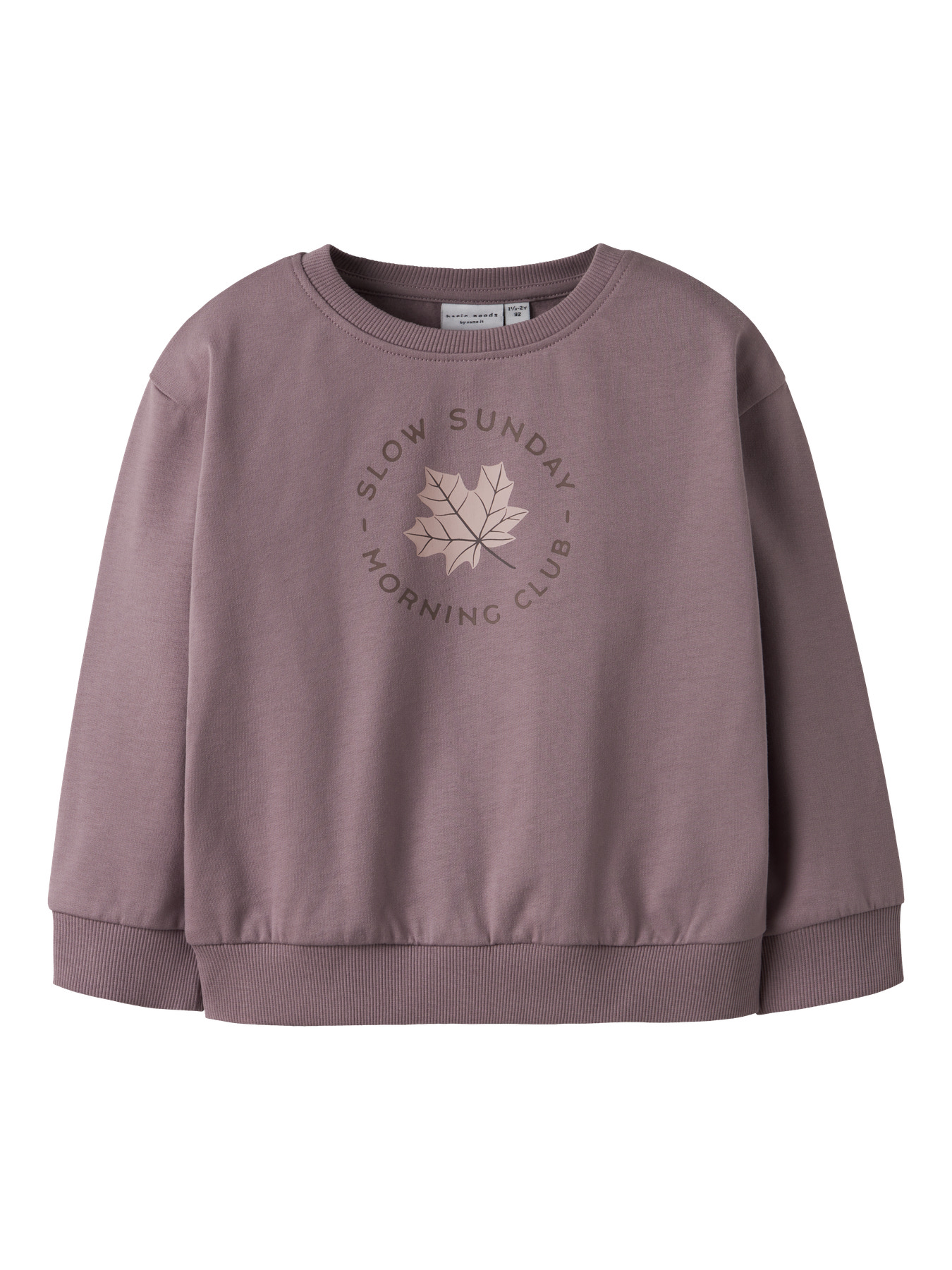 Name It Mini Sweatshirt Toadstool Med Print Slow Sunday Morning Club - Str. 5y 110cm