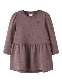 NAME IT Kjole Vima Peppercorn Heart Embroidery