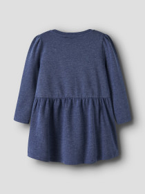 NAME IT Kjole Vima Blueprint Heart Embroidery