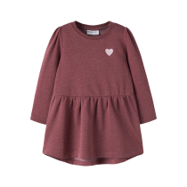 NAME IT Sweat Kjole Vima Wild Ginger Heart Embroidery