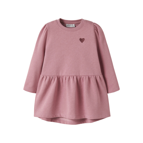 NAME IT Sweat Kjole Vima Lilas Heart Embroidery