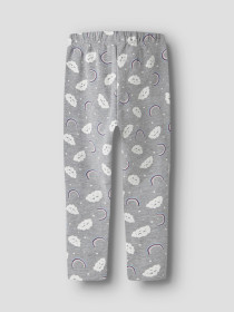 NAME IT Sweat Leggings Davina Grey Melange Rainbow Clouds
