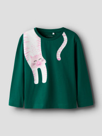 NAME IT Langærmet Bluse Veen  Aventurine Pink Cat