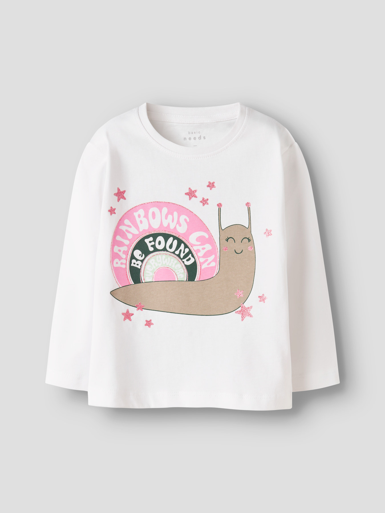 NAME IT Langærmet Bluse Veen Bright White Snail