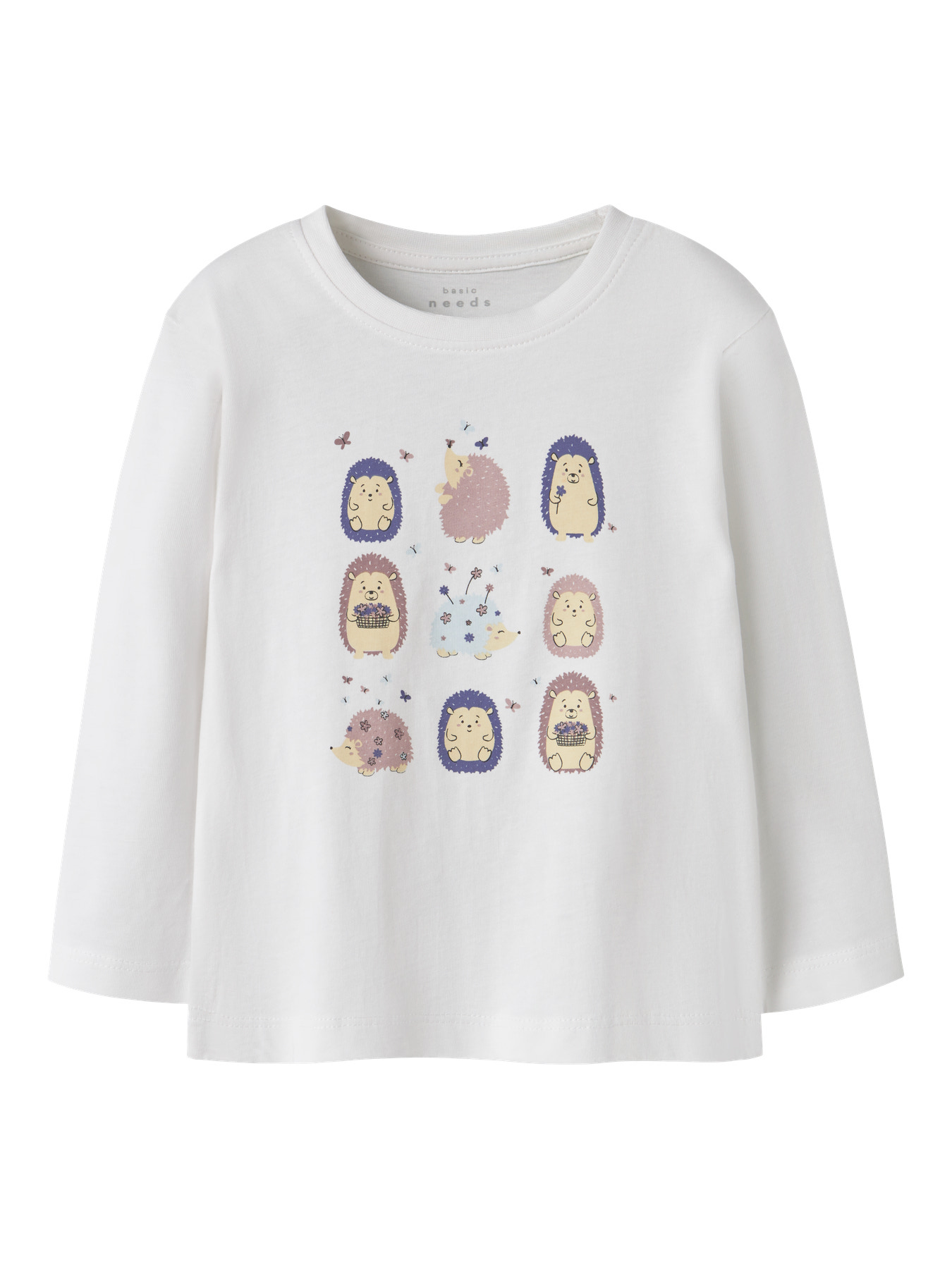 NAME IT Langærmet Bluse Veen Bright White Hedgehogs