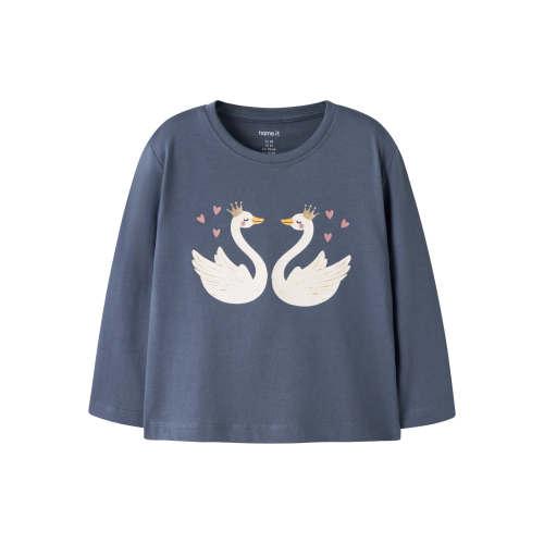 Name It Bluse - NmfVeen - Vintage Indigo/Swan Princess