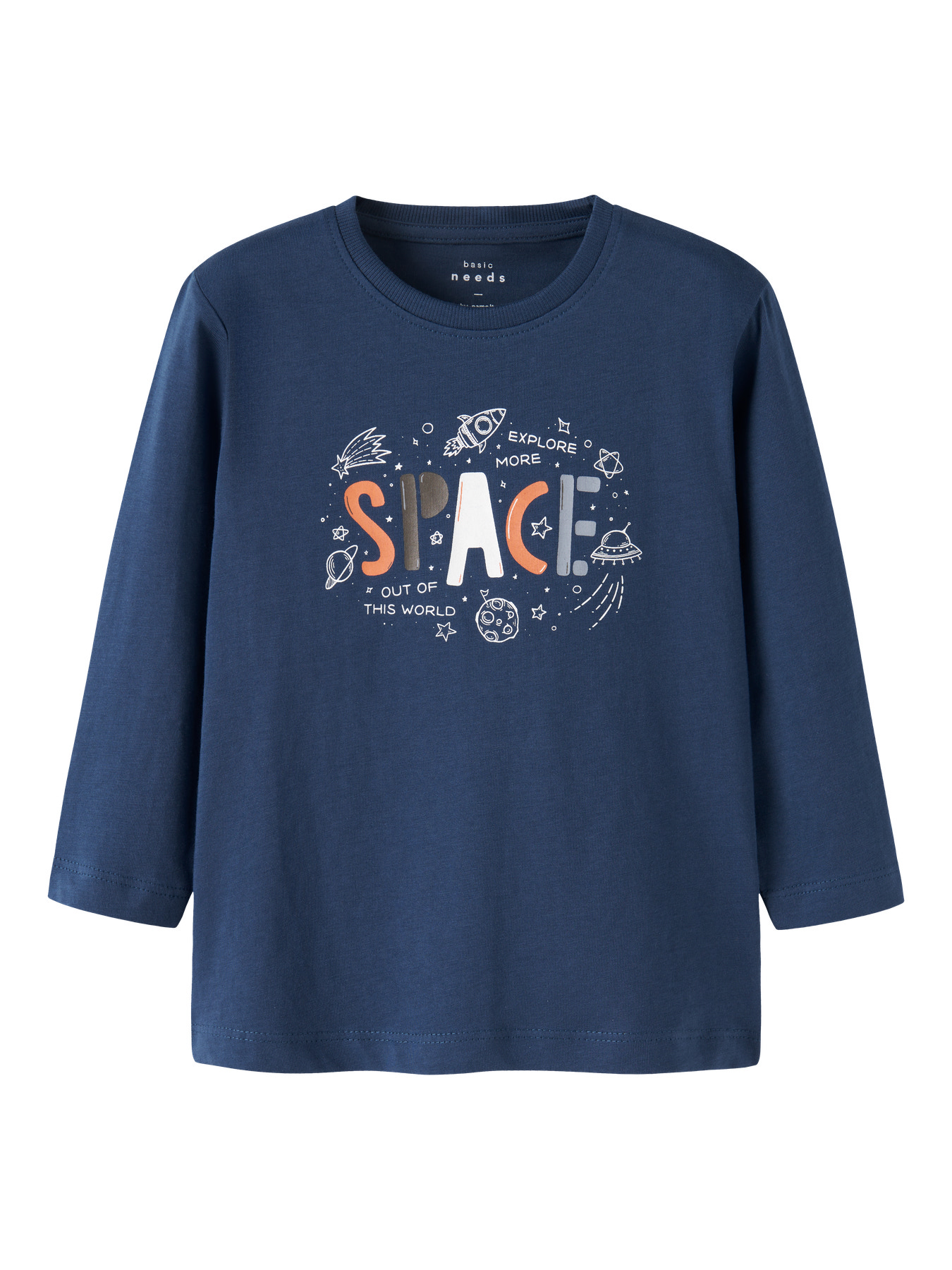 NAME IT Langærmet Bluse Victor Insignia Blue Space