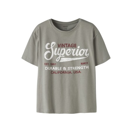 Name It T-shirt - NkmVilogo - Shadow/vintage