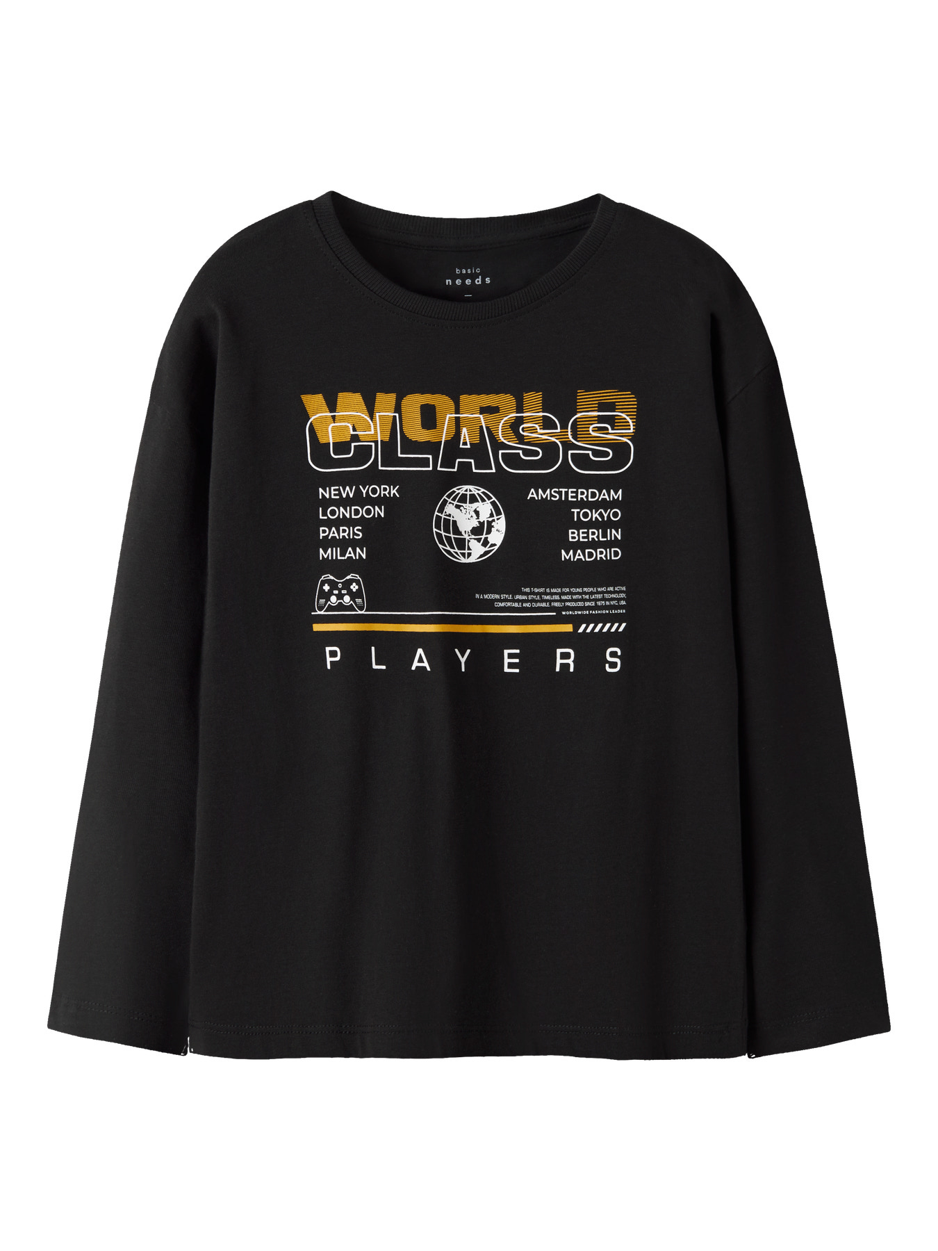 NAME IT Langærmet Bluse Victor Black World Class