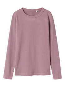 NAME IT Basis Rib Bluse Nakal Elderberry