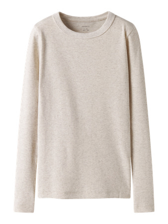 NAME IT Basis Rib Bluse Nakal Peyote Melange