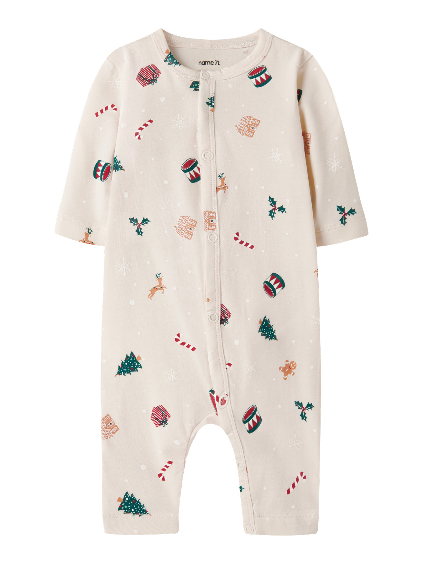 NAME IT Jule Natdragt Vismas Whitecap Gray billede