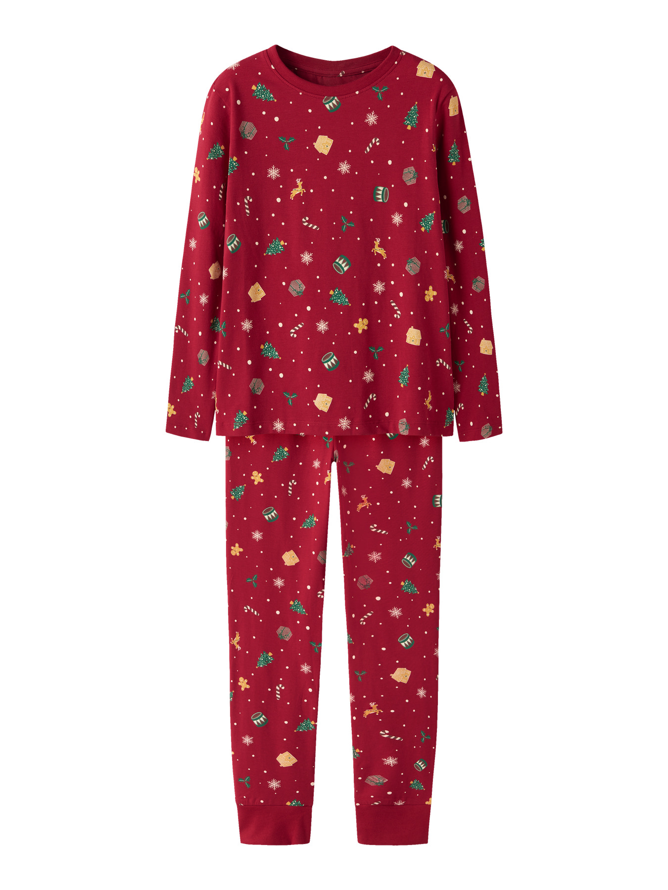 Name It Nattøj - NknVismas - Jester Red/Xmas AOP Red