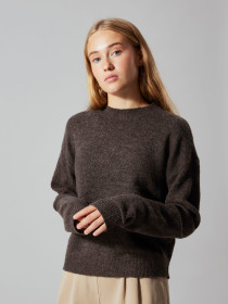 LMTD Striktrøje Lodet Chocolate Brown