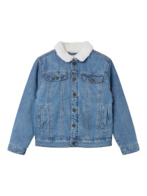 NAME IT Teddy Denimjakke Jack Medium Blue Denim