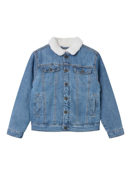NAME IT Teddy Denimjakke Jack Medium Blue Denim