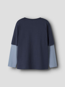 NAME IT Langærmet Bluse Varto Navy Blazer Skull