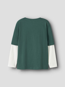 NAME IT Langærmet Bluse Varto Bistro Green Skate8