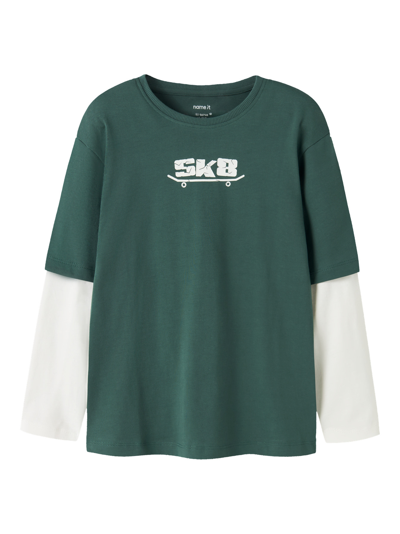 NAME IT Langærmet Bluse Varto Bistro Green Skate8