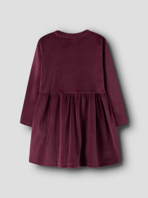 NAME IT Velour Kjole Veloa Burgundy