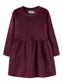 NAME IT Velour Kjole Veloa Burgundy