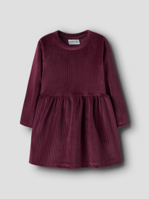 NAME IT Velour Kjole Veloa Burgundy