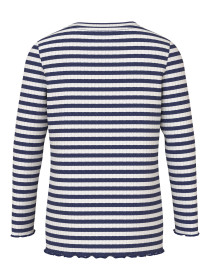 NAME IT Langærmet Bluse Vemma Cloud Dancer Blue Stripe Glitter