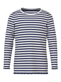 NAME IT Langærmet Bluse Vemma Cloud Dancer Blue Stripe Glitter