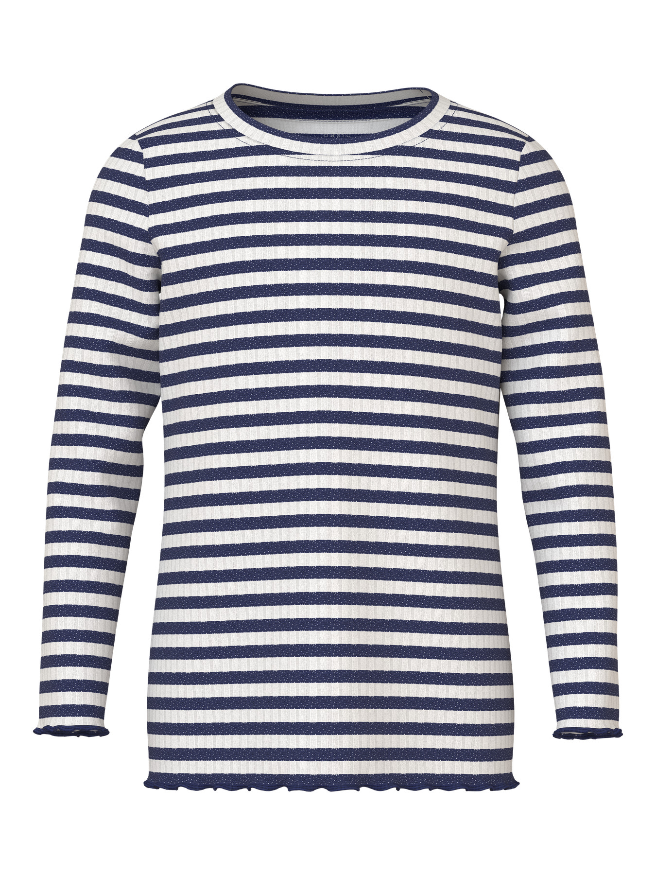 NAME IT Langærmet Bluse Vemma Cloud Dancer Blue Stripe Glitter
