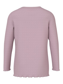 NAME IT Langærmet Bluse Vemma Keepsake Lilac Bow Embroidery Glitter