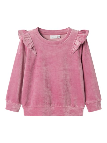 NAME IT Sweatshirt Velour Rille Mauve Orchid