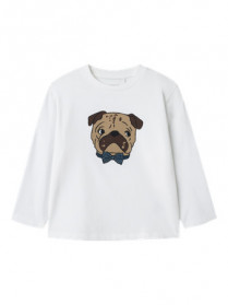NAME IT Langærmet Bluse Ralle Bright White