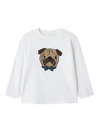 Name It Ralle Langærmet Bluse - Bright White