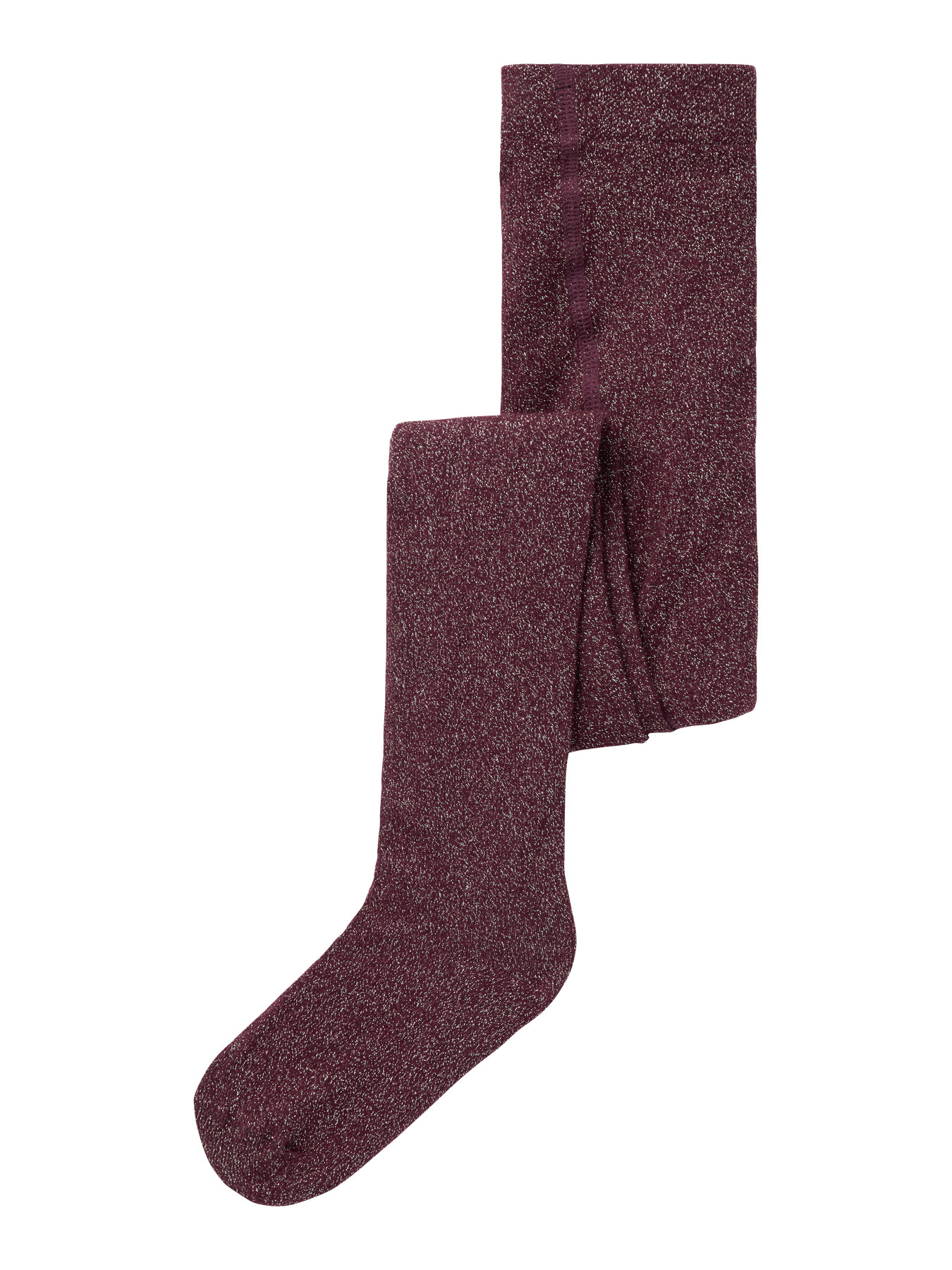 NAME IT Glimmer Strømpebukser Rosie Burgundy Lurex Silver